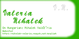 valeria mihalek business card